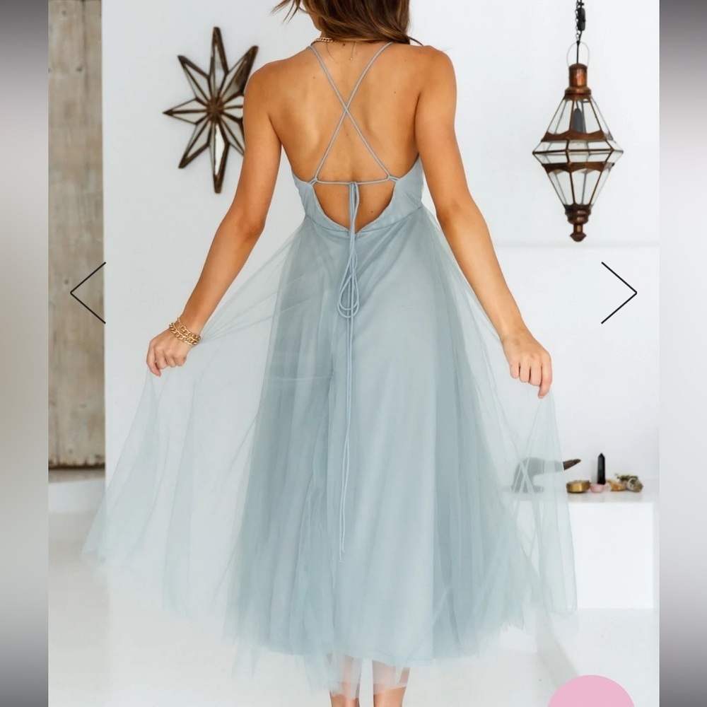 Hello Molly "Kiss the Girl" Sage Dress - Picture 6 of 7